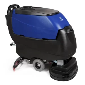 black and blue Pacific S-28 floor scrubber